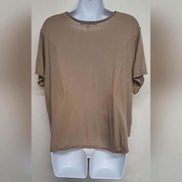 Foreign Exchange S Cropped High Low Top Flowy Comfort Pull On Short Sleeve - Picture 2 of 5